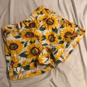 American Apparel Sunflower High Waisted Shorts